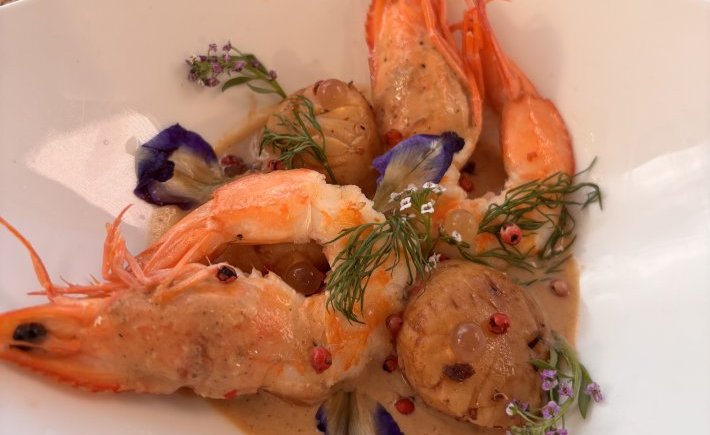 CREVETTES ET SAINT-JACQUES, CREME COCO BALSAMIQUE